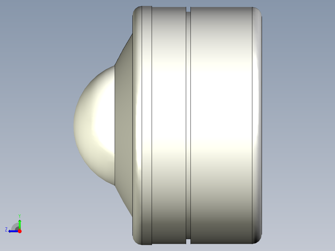 萬向滾珠03-3D多系列多零件图纸模型右视图