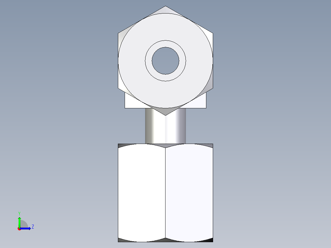 卡套式工业通用硬管接头EO_Standpipe_branch_tee_EVT06LCF左视图