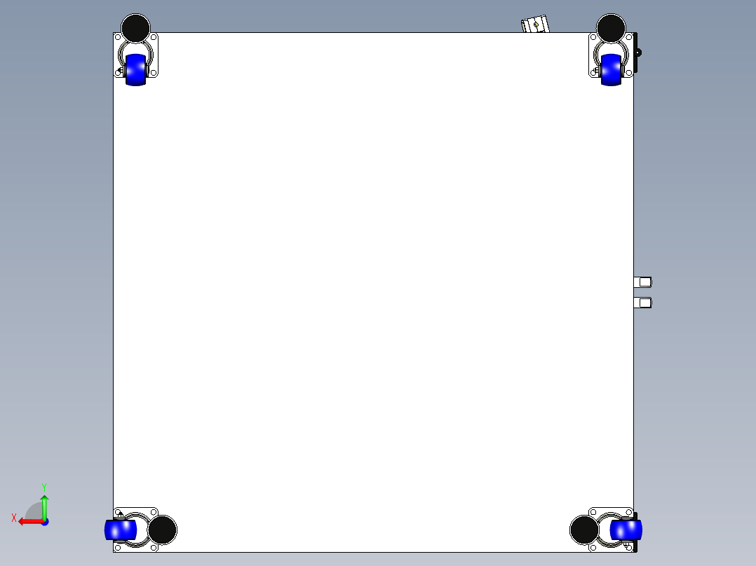 鼠标装配方案三维SW模型设计后视图