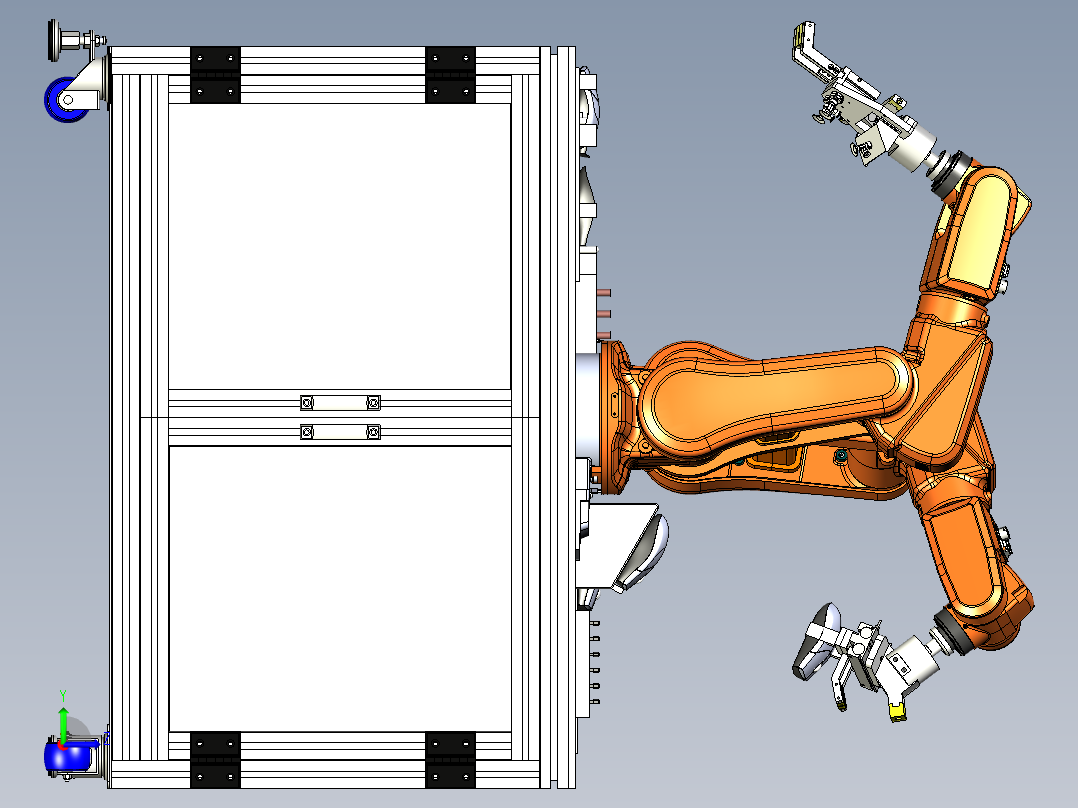 鼠标装配方案三维SW模型设计左视图