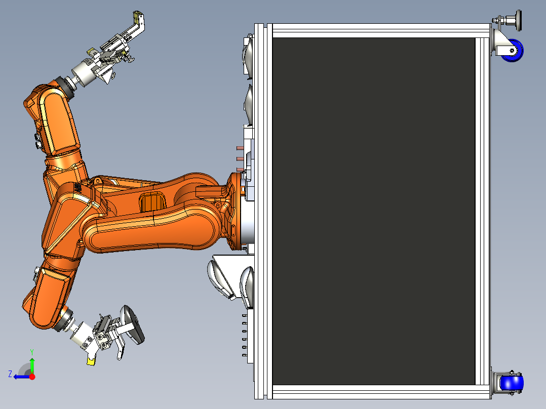 鼠标装配方案三维SW模型设计右视图