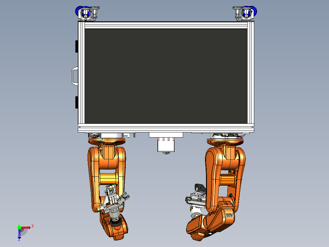 鼠标装配方案三维SW模型设计俯视图