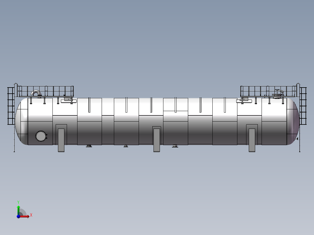Tanks石油和天然气储罐压力容器前视图
