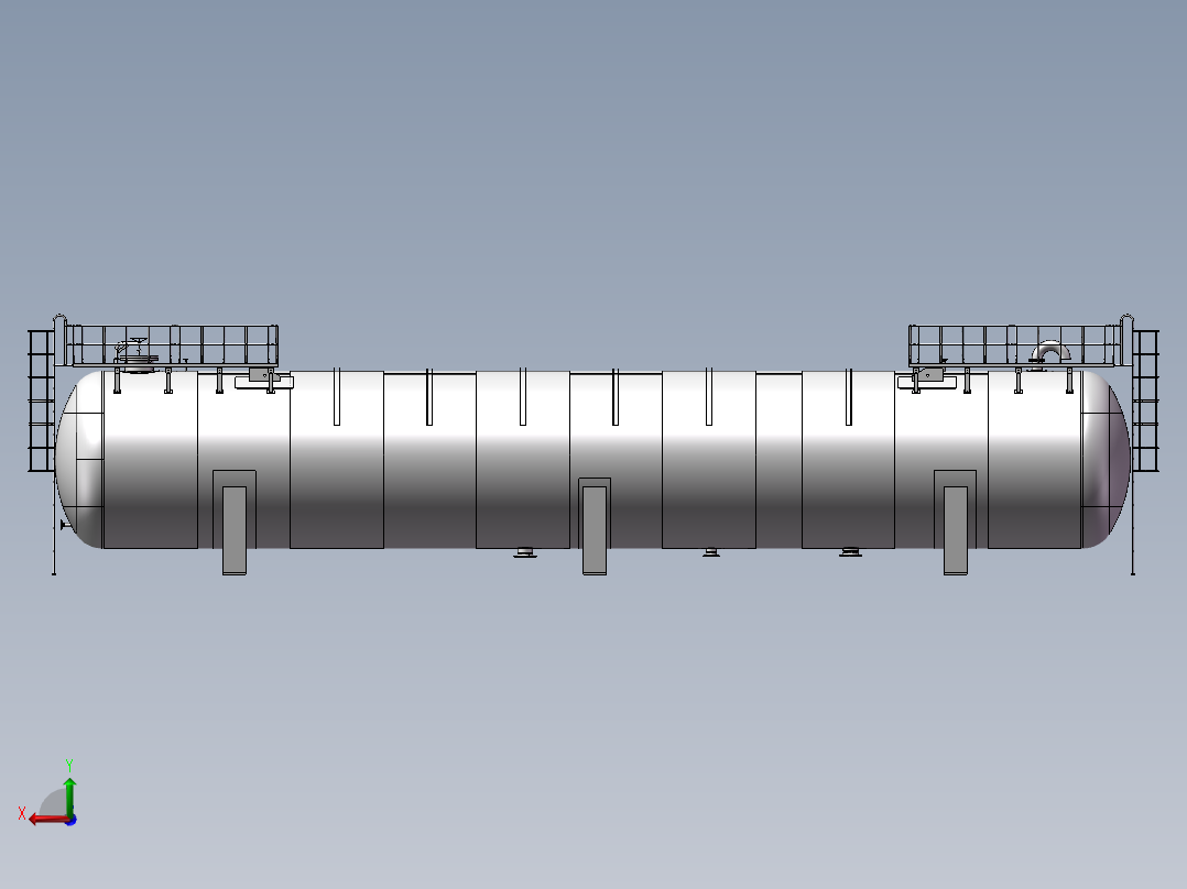 Tanks石油和天然气储罐压力容器后视图