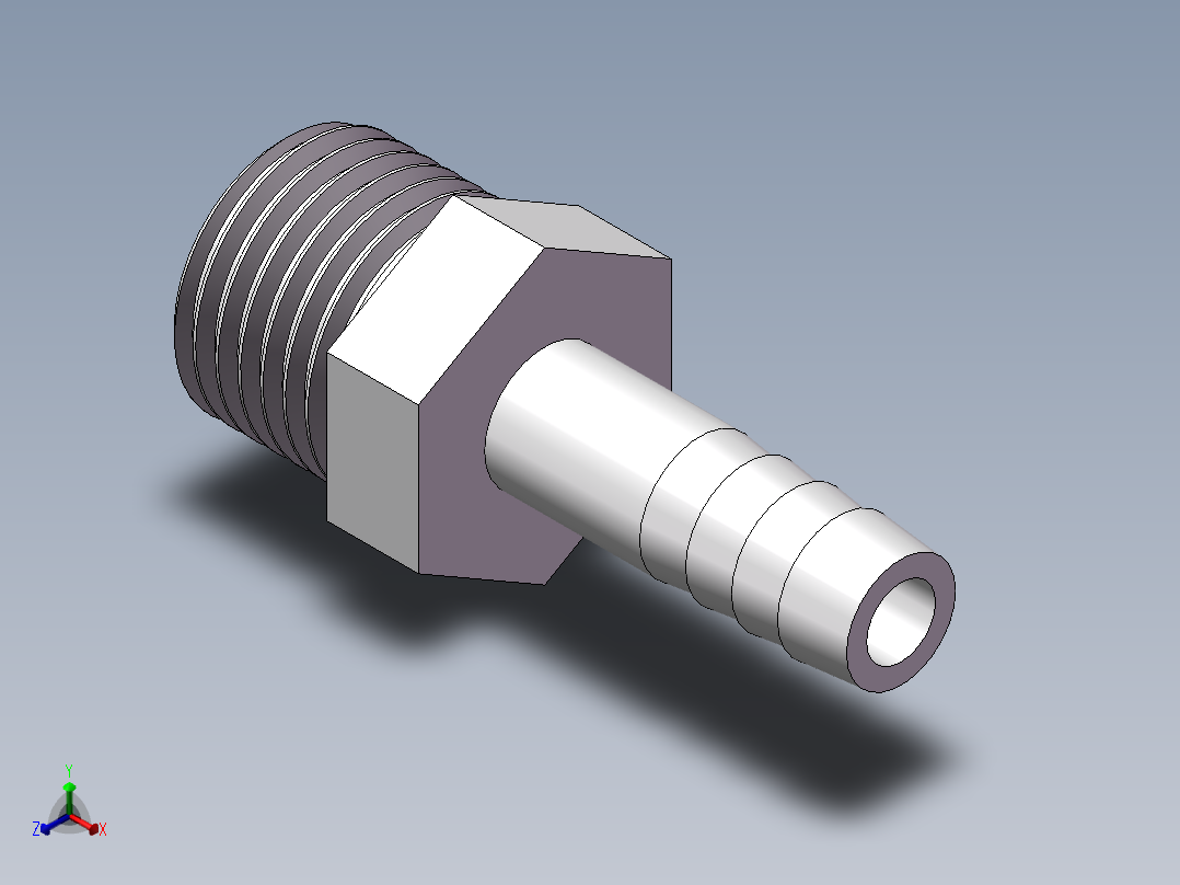 水管接头-有边 [DN15X10.5]正等轴测图