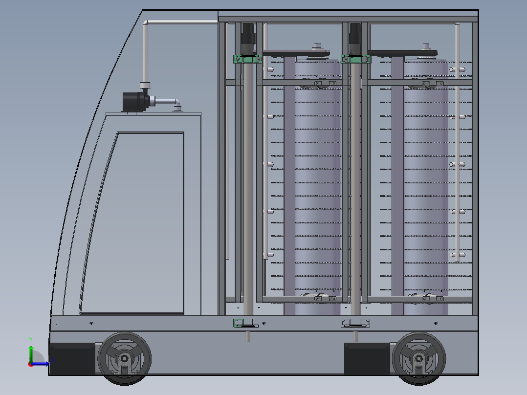 公路隔离护栏清洗车左视图