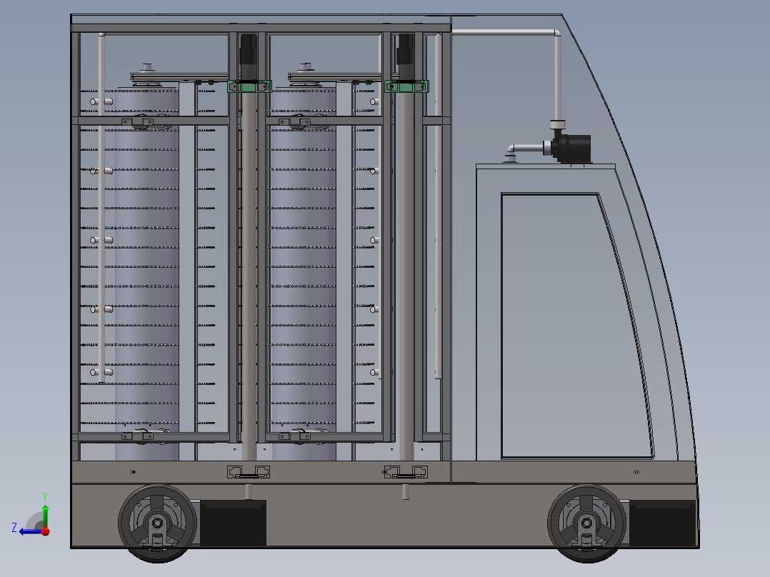 公路隔离护栏清洗车右视图