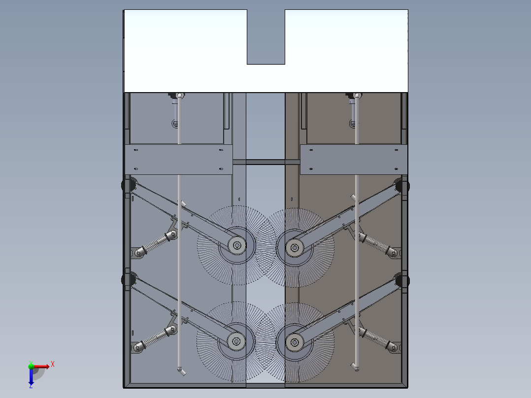 公路隔离护栏清洗车俯视图