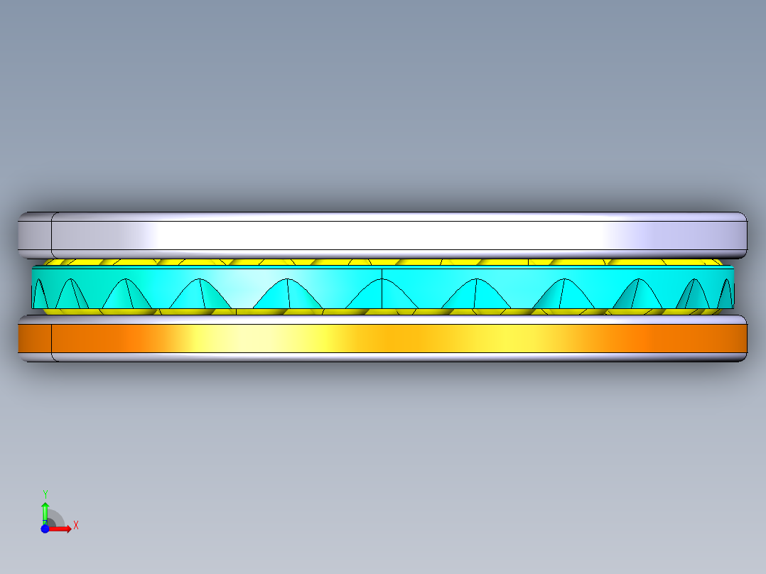 平面推力球轴承51111前视图