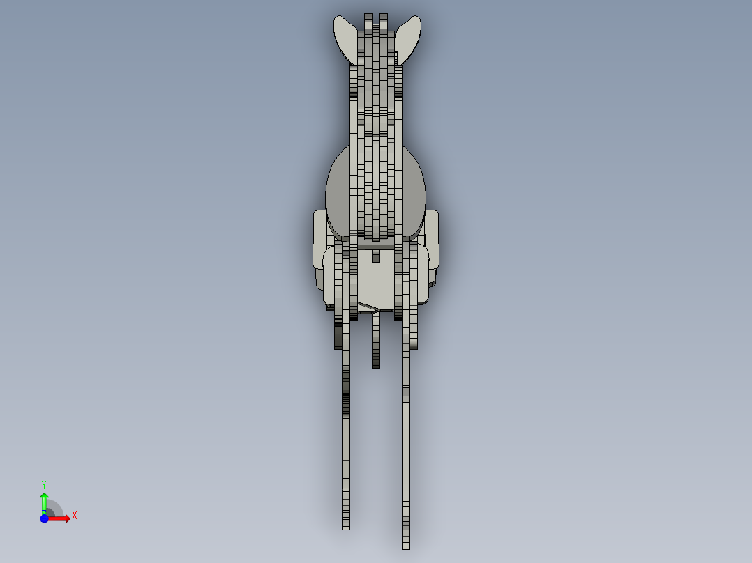 激光下料拼图兔子AutoCAD前视图