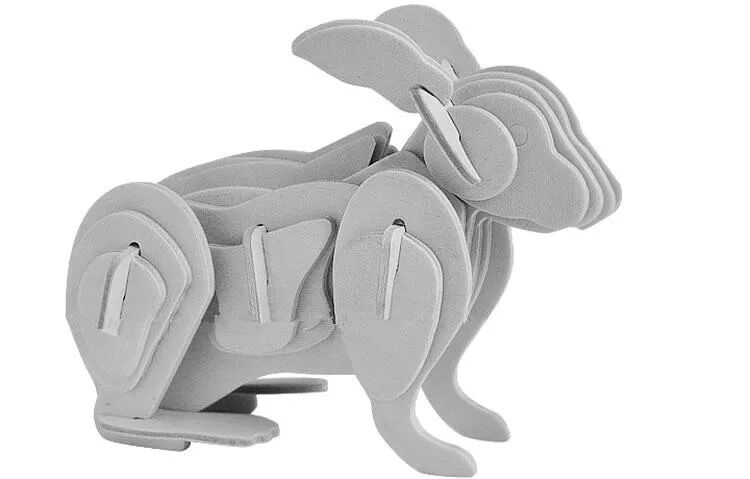 激光下料拼图兔子AutoCAD