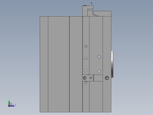 1G158--Setwell电话机机座下壳模具设计 【SolidWorks】左视缩略图