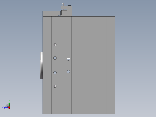 1G158--Setwell电话机机座下壳模具设计 【SolidWorks】右视缩略图