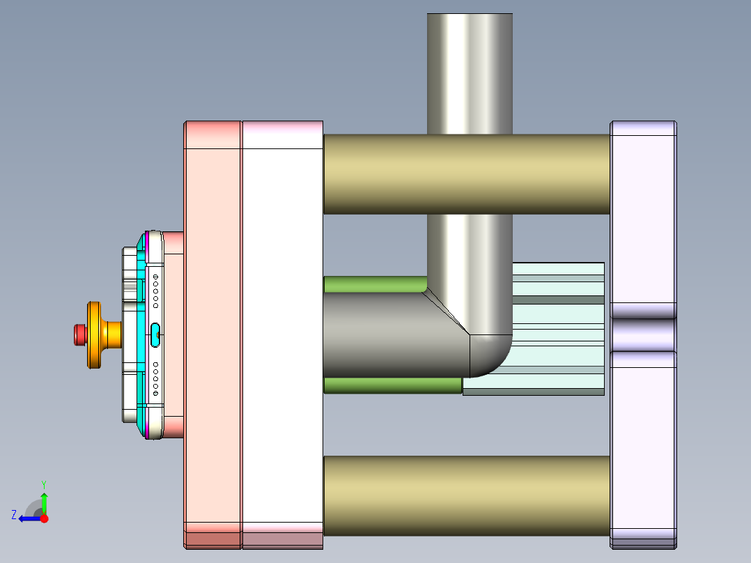 X2-笔记本CNC工装夹具三维模型CNC9-1102右视图