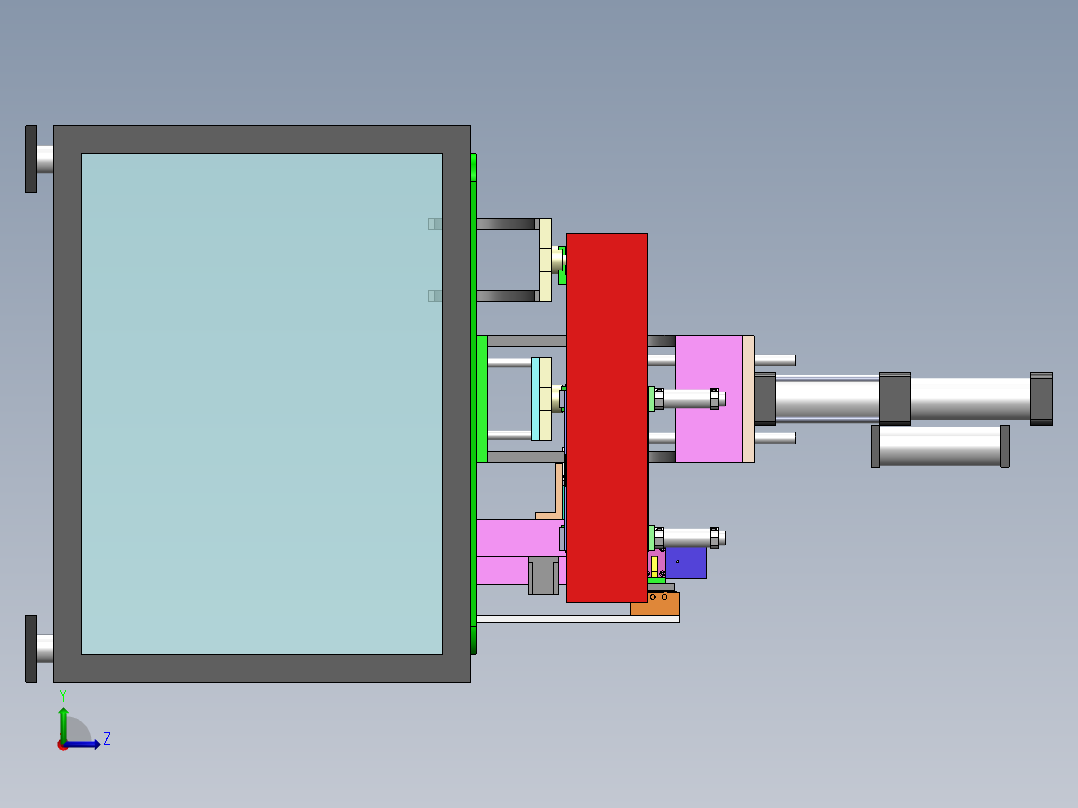 微型开关组装半自动化设备sw17可编辑左视图