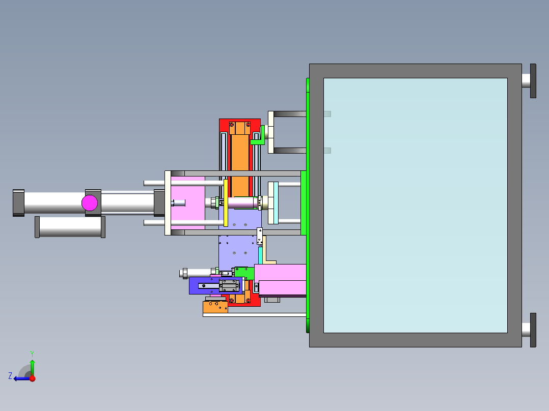 微型开关组装半自动化设备sw17可编辑右视图