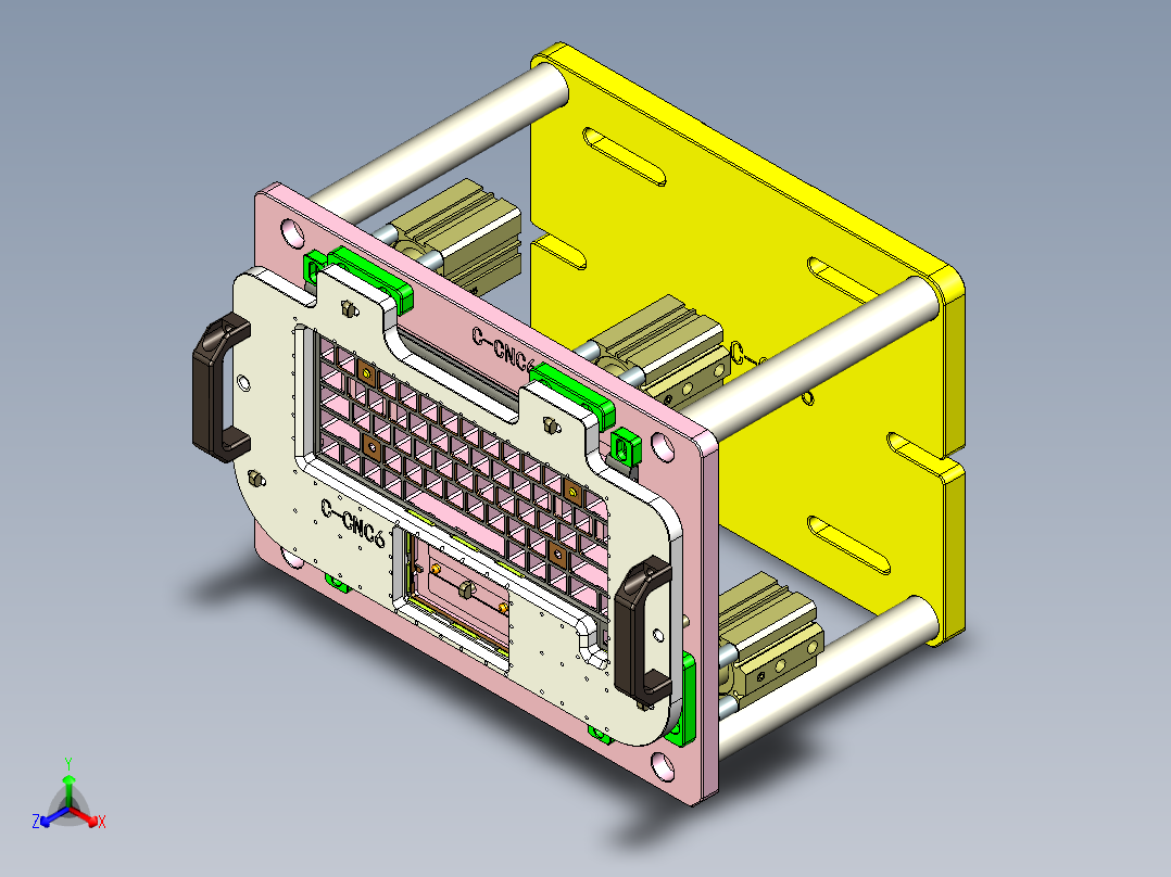 电脑外壳铣键盘孔治具