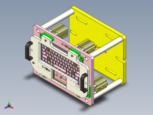 电脑外壳铣键盘孔治具