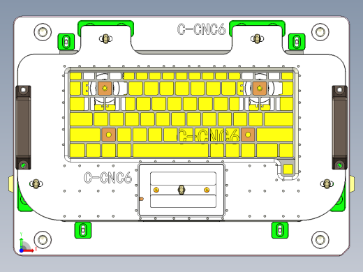 电脑外壳铣键盘孔治具前视缩略图