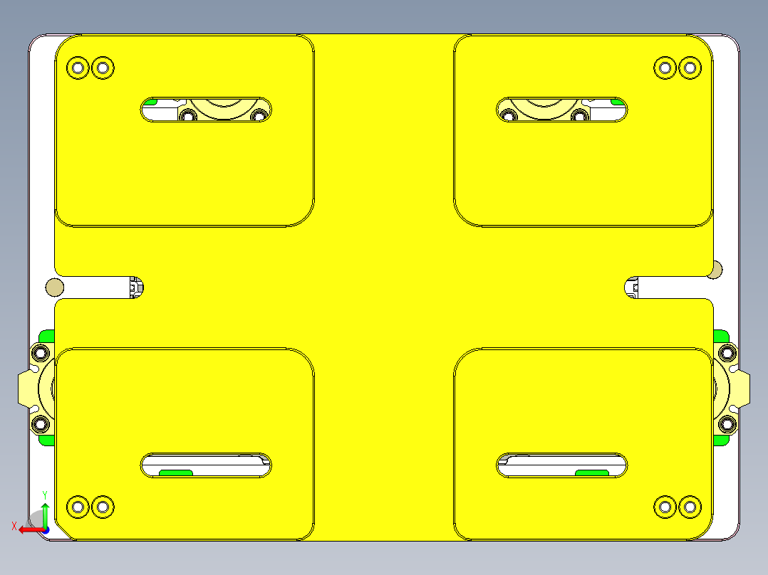 电脑外壳铣键盘孔治具后视图