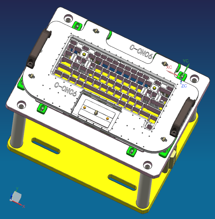 电脑外壳铣键盘孔治具