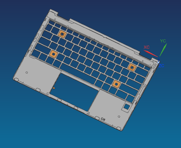 电脑外壳铣键盘孔治具