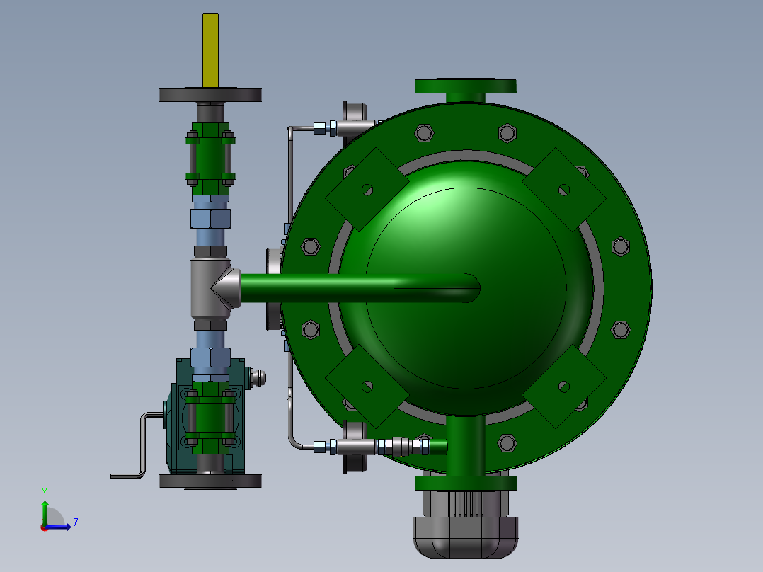 自动反冲洗过滤器设计模型左视图