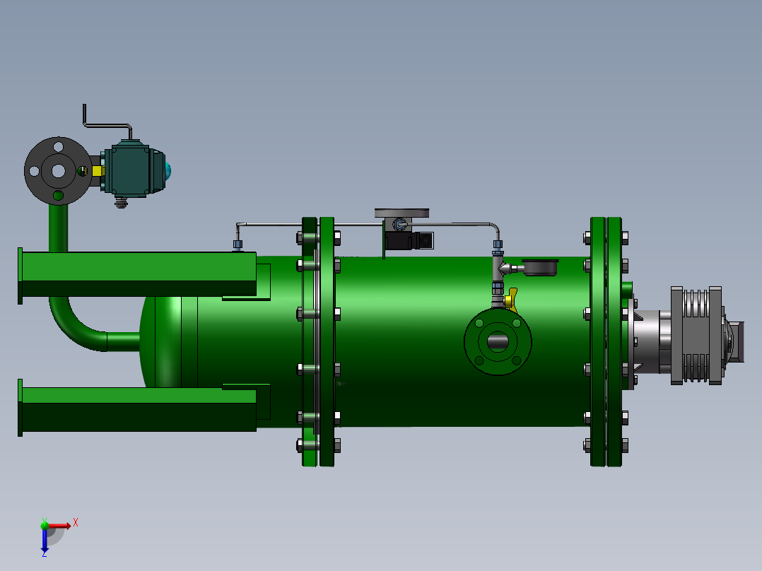 自动反冲洗过滤器设计模型俯视图