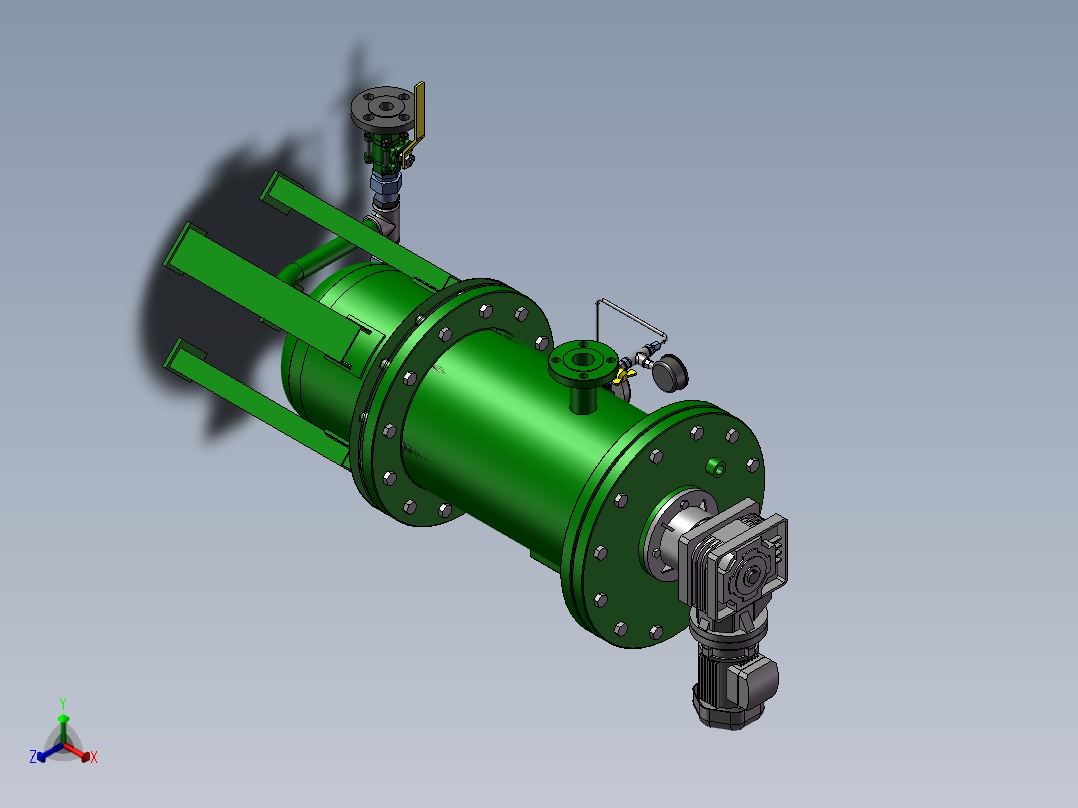 自动反冲洗过滤器设计模型正等轴测图