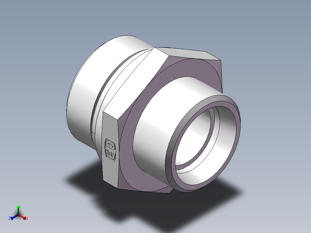 美制O圈密封接头、1CO-30-16主视图