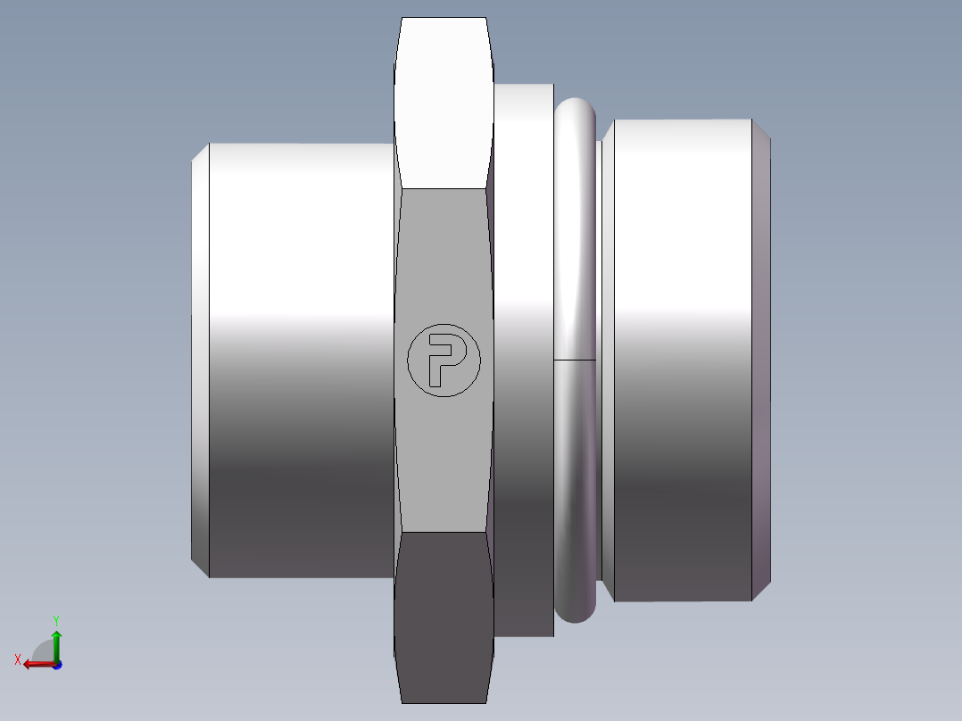 美制O圈密封接头、1CO-30-16后视图