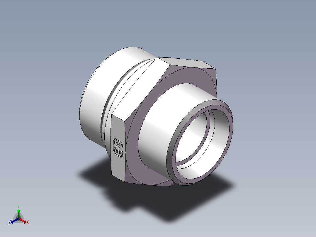 美制O圈密封接头、1CO-30-16正等轴测图