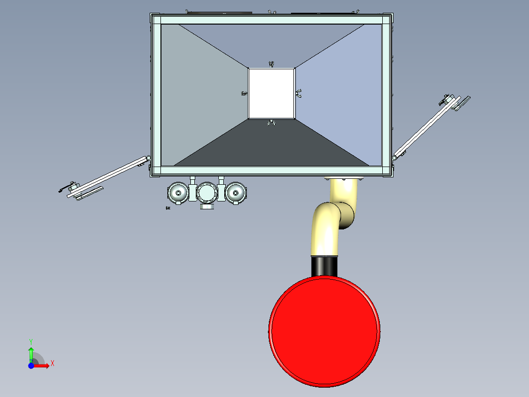 合金除锈喷砂氧化机设计前视图