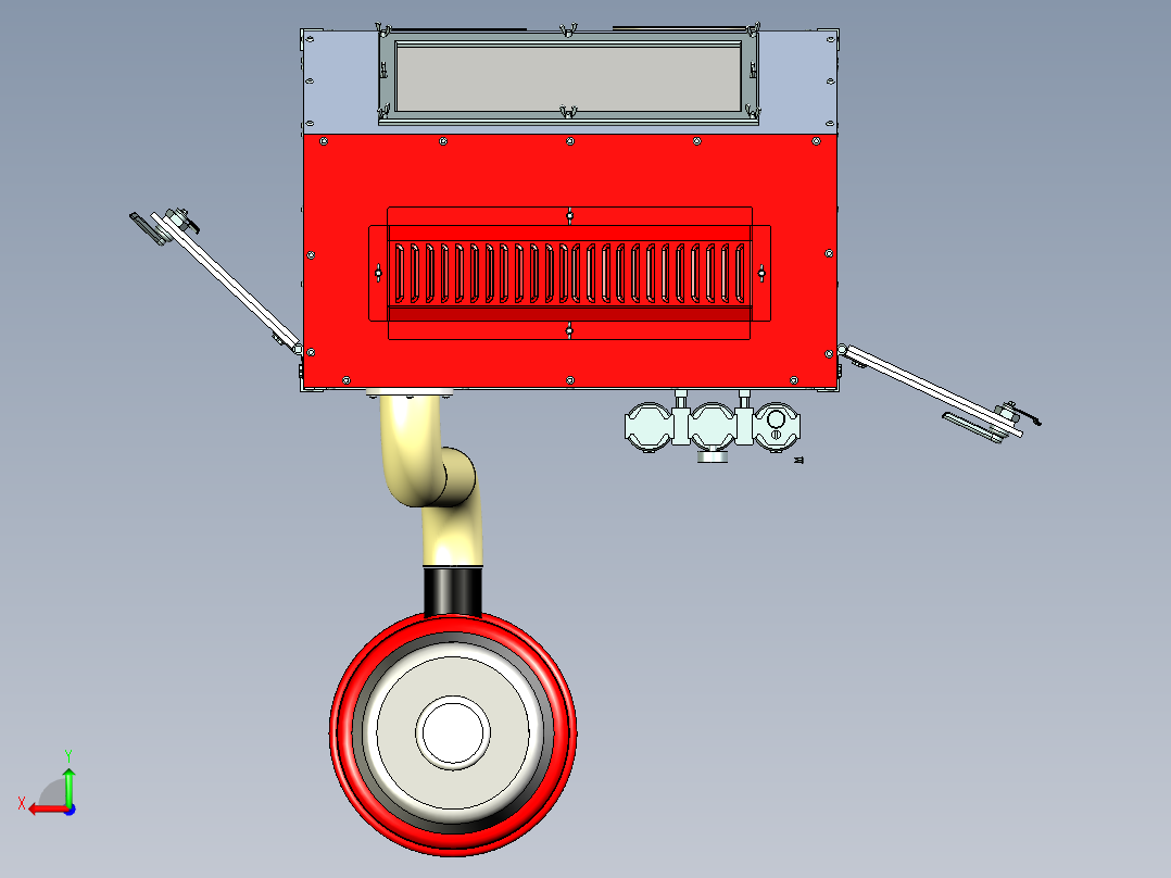 合金除锈喷砂氧化机设计后视图