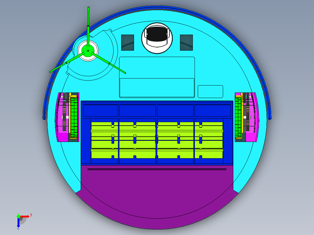 吸尘器(20)俯视图