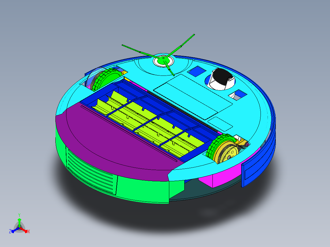 吸尘器(20)正等轴测图