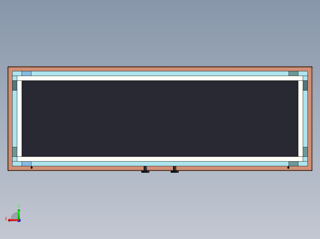 货架、车间桌柜后视图