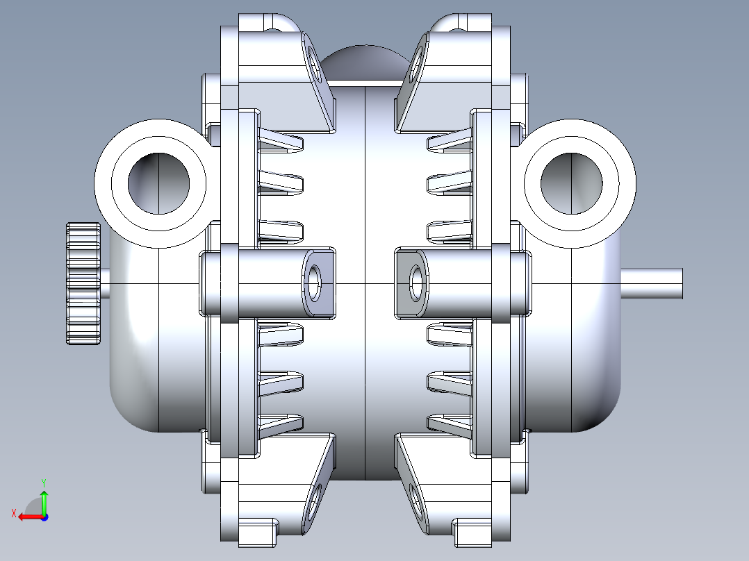 特斯拉涡轮机后视图