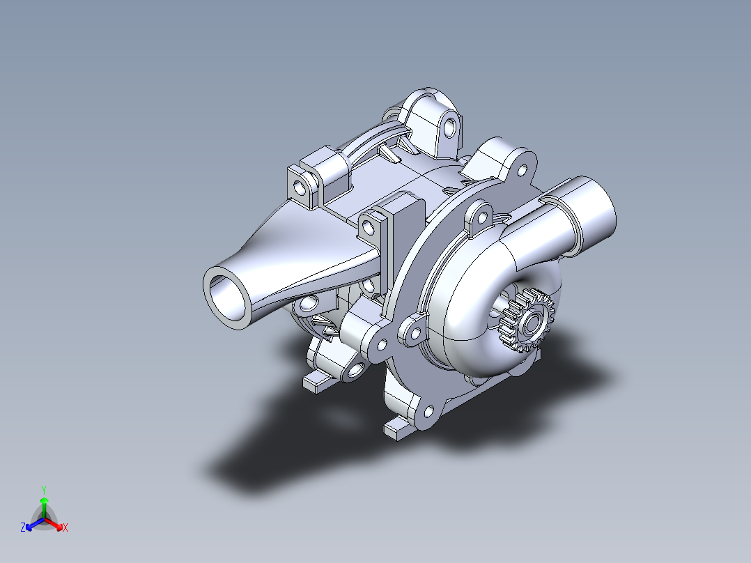 特斯拉涡轮机正等轴测图