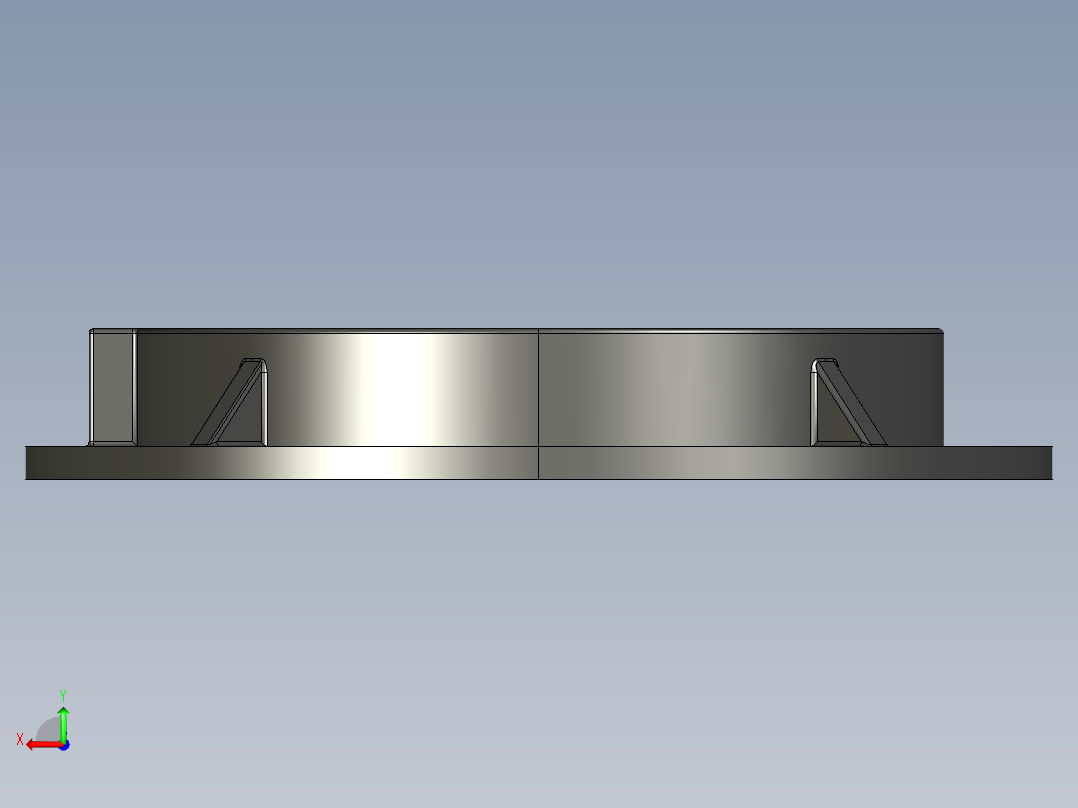人孔cast-iron-sewer-manhole 3 STP IGS STL后视图