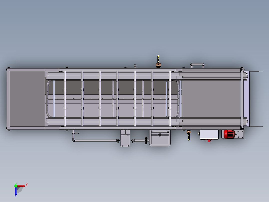 果蔬清洗机俯视图