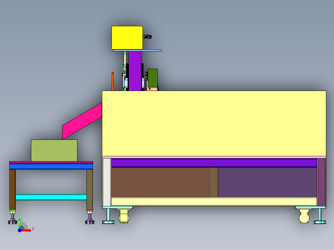 中药高速裁断往复式切药机前视图