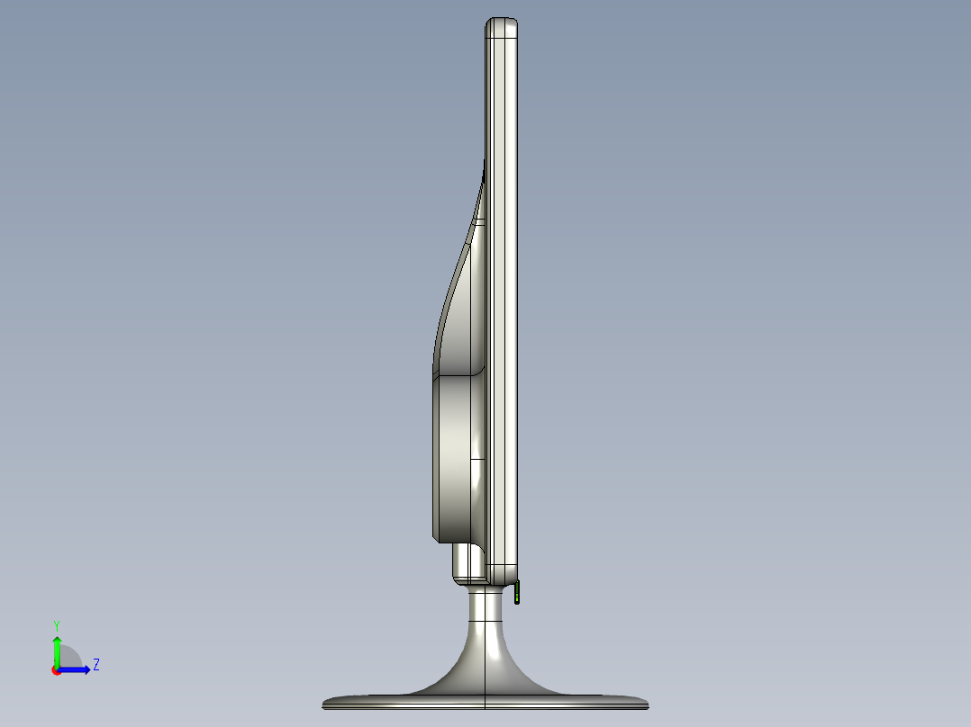 显示器、显示屏(22)左视图
