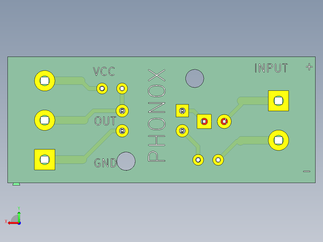 单通道PC817光耦模块后视图