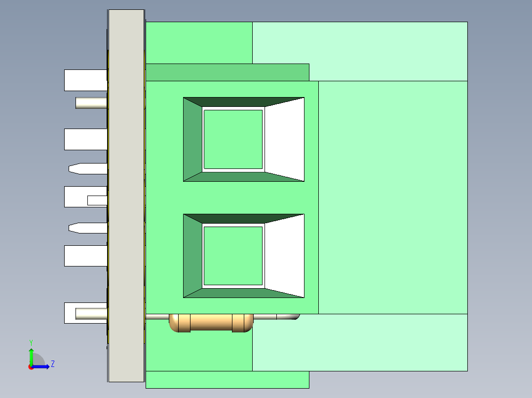 单通道PC817光耦模块左视图