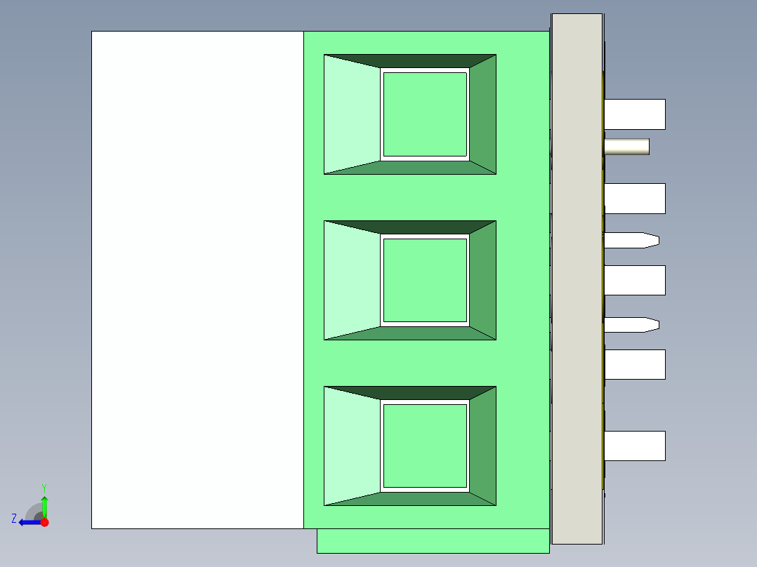 单通道PC817光耦模块右视图