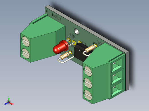 单通道PC817光耦模块正等轴测缩略图