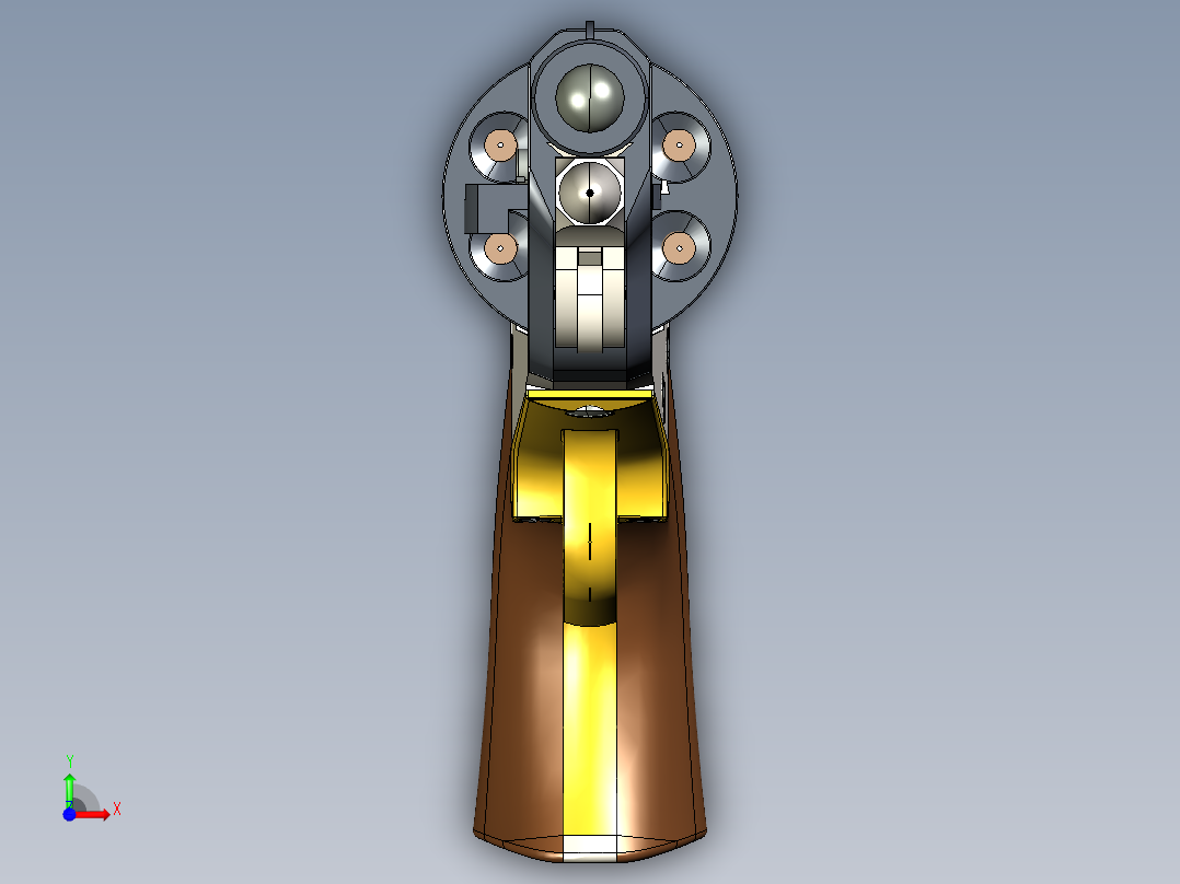 手枪左轮冲锋枪老式狙击步枪设计3D图纸colt-walker-1847 SW STP STL前视图