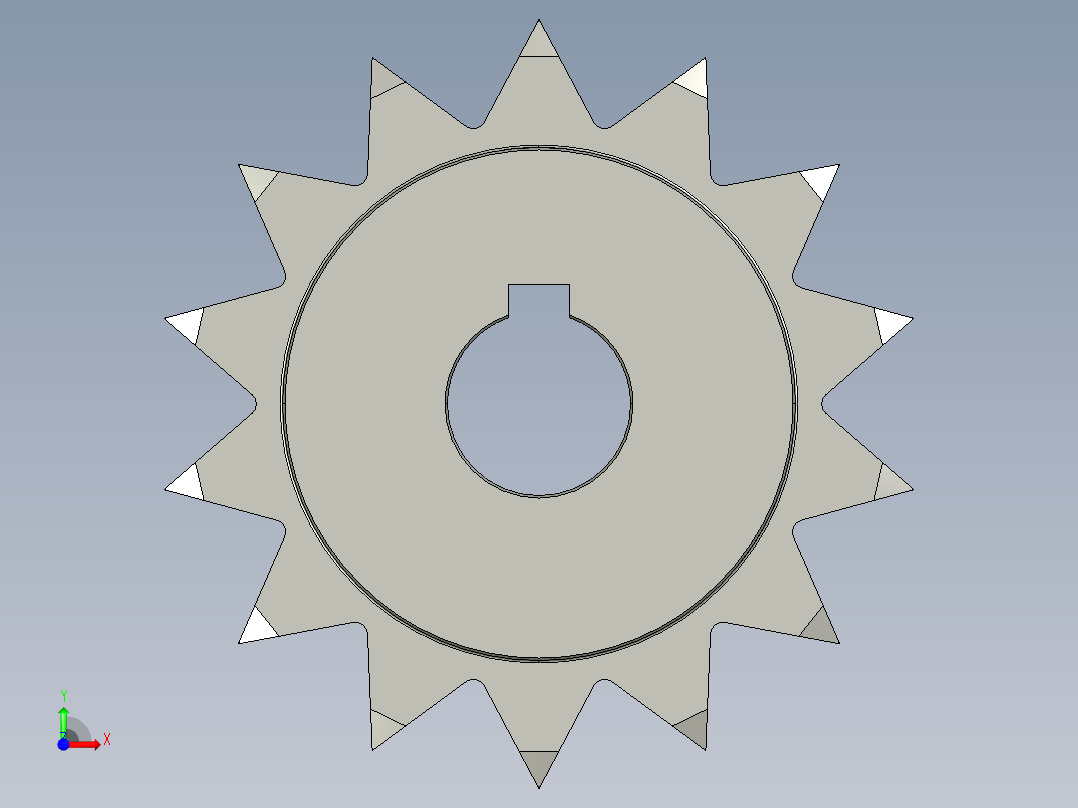 链轮SP40B14-N-15前视图