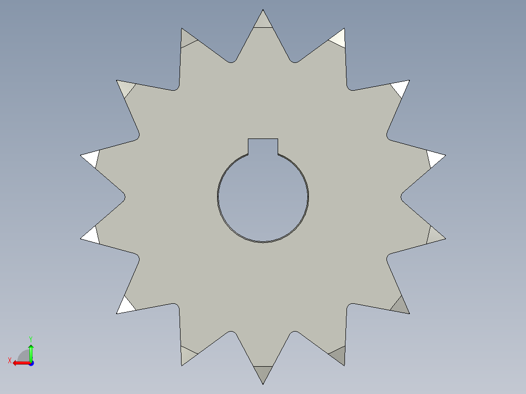 链轮SP40B14-N-15后视图